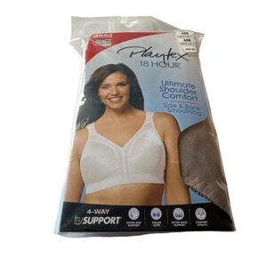 Playtex Ultimate Shoulder Comfort #4693 Wirefree Tagless Toffe Bra Size 48B